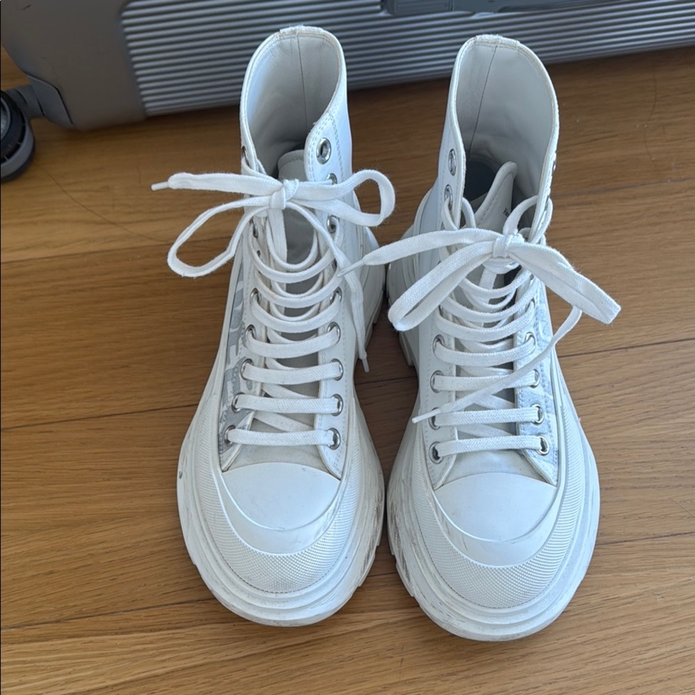 Alexander McQueen White High-Top Sneakers